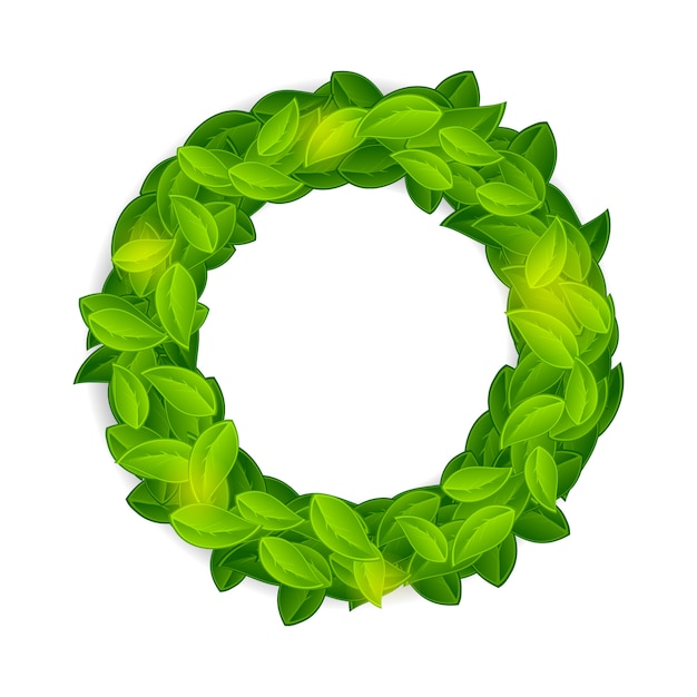 Shiny Natural Leaves wreath