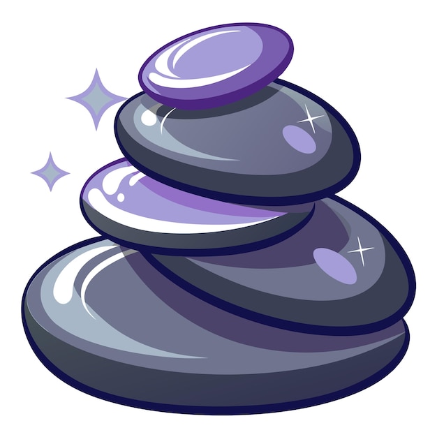 Vector shiny spa stones clipart vector art and illustration