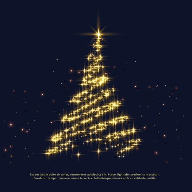 shiny sparkles creative christmas tree design