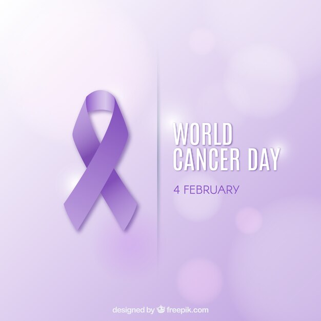 Vector shiny world cancer day background