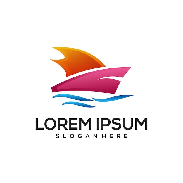 Ship logo gradient colorful