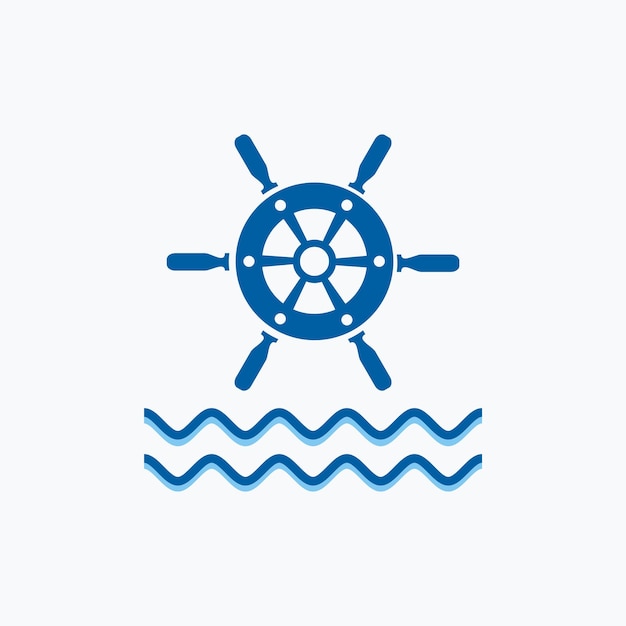 Ship rudder simple design and icon