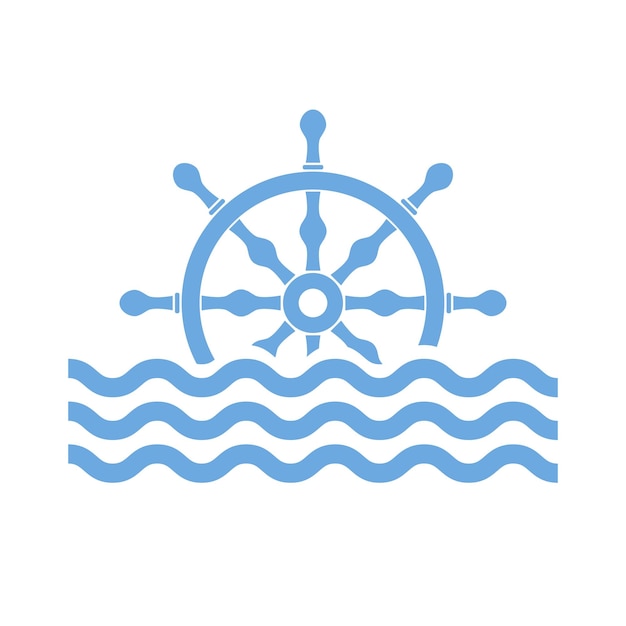 Ship wheel icon Vector illustration