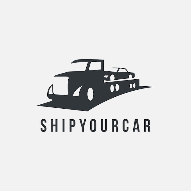 Shipping the car logo icon vector template on white background