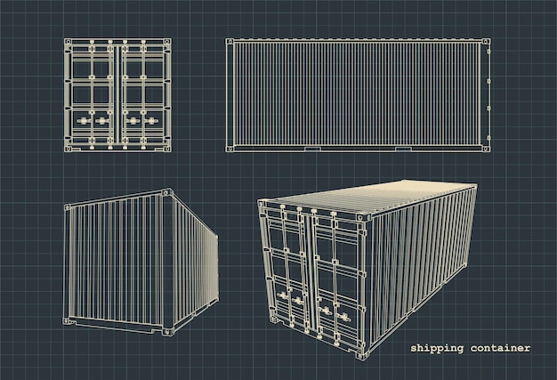 Shipping container drawings