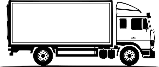 shipping delivery truck flat vector