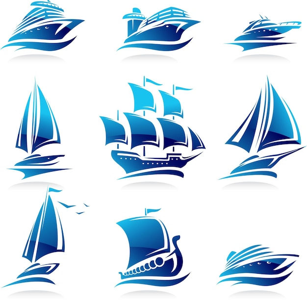 Ships set Vector