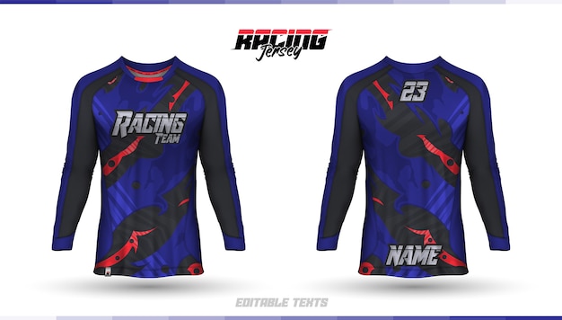 Shirt template, racing jersey design, soccer jersey