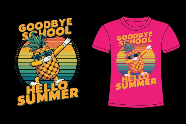 Vector a shirt that says empty school is next to a pineapple