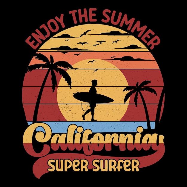 A shirt that says enjoy the summer and is on a black background.