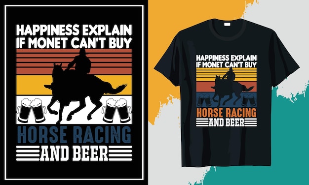 a shirt that says  exercise  is on the front and the other is a horse and beer