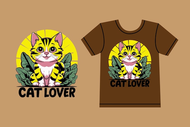 a shirt with a cat on it and a shirt that says cat love