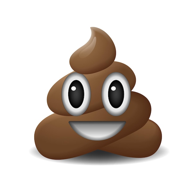 Shit icon smiling face symbol emoji, vector illustration