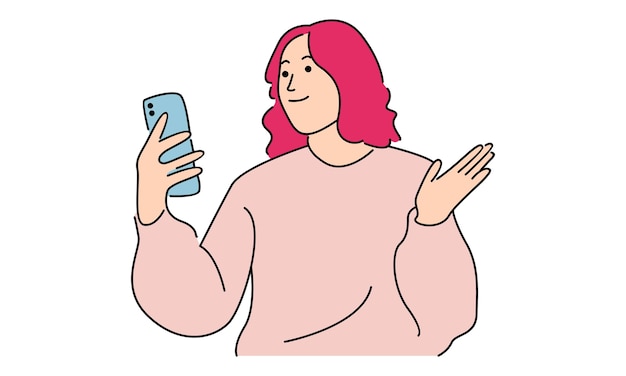 Shocked young woman looks into her smartphone