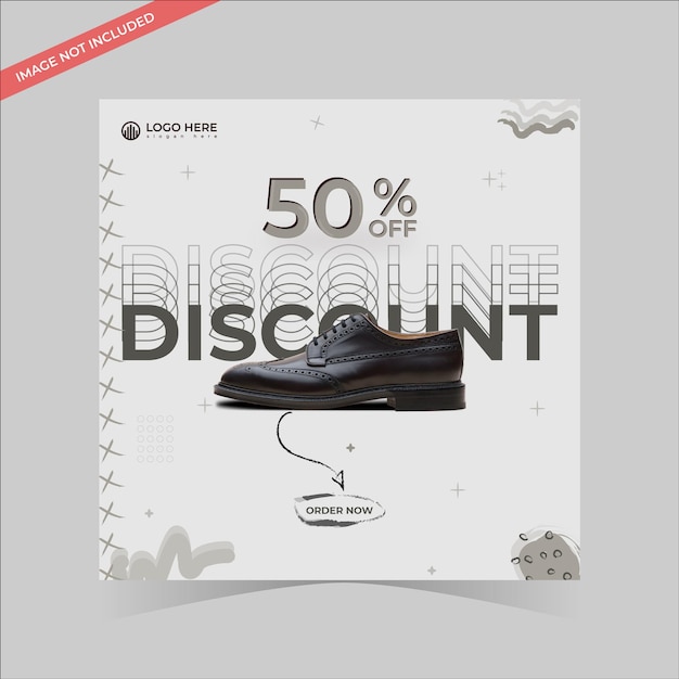 Vector shoe discount social media ads banner design