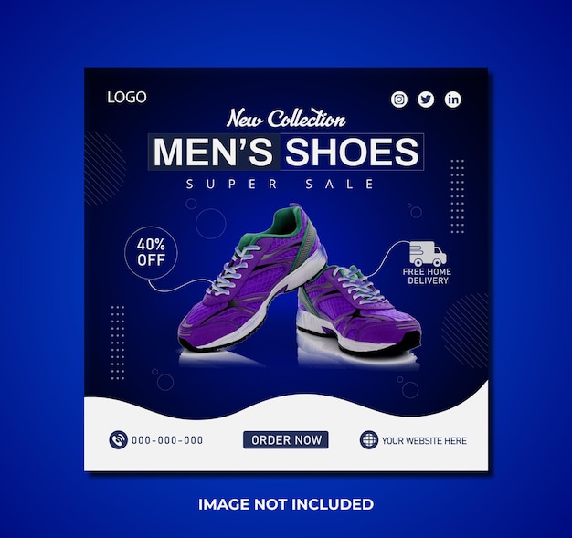 Shoes brand product social media banner