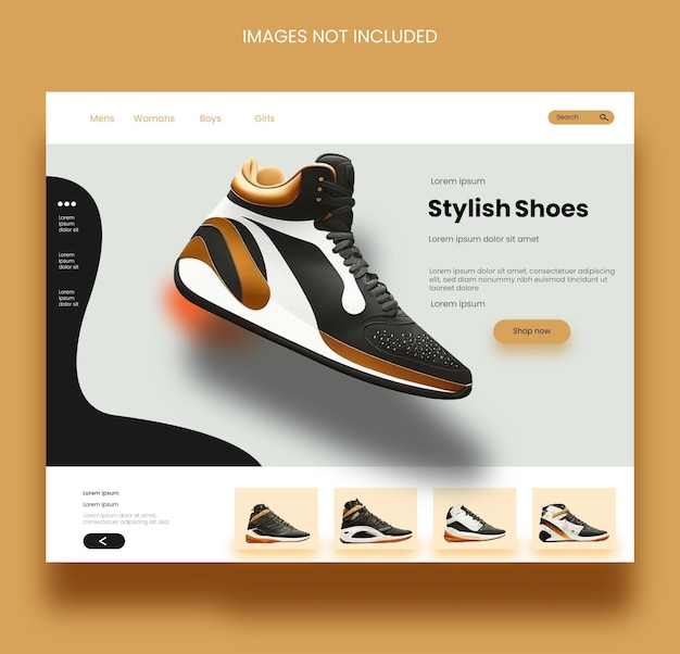 Shoes landing page template