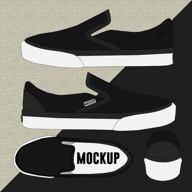 Shoes Mockup with Black Color