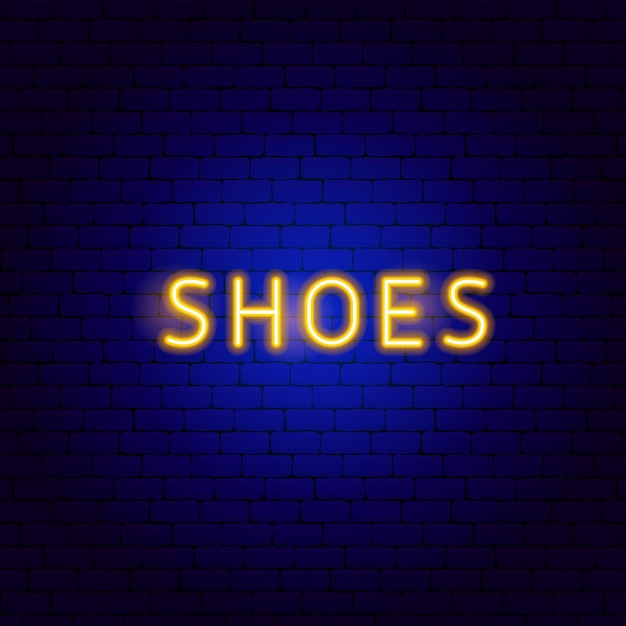 Shoes Neon Text