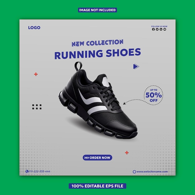 Shoes social media banner templates design