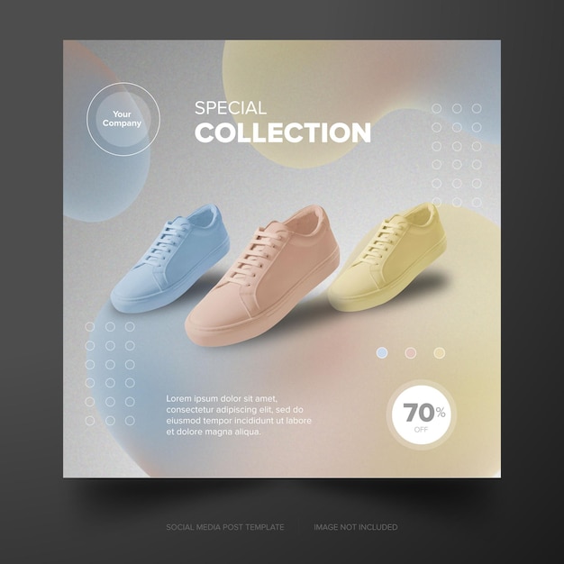 Shoes social media instagram post premium vector