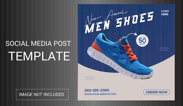 Shoes social media instagram post square flyer template