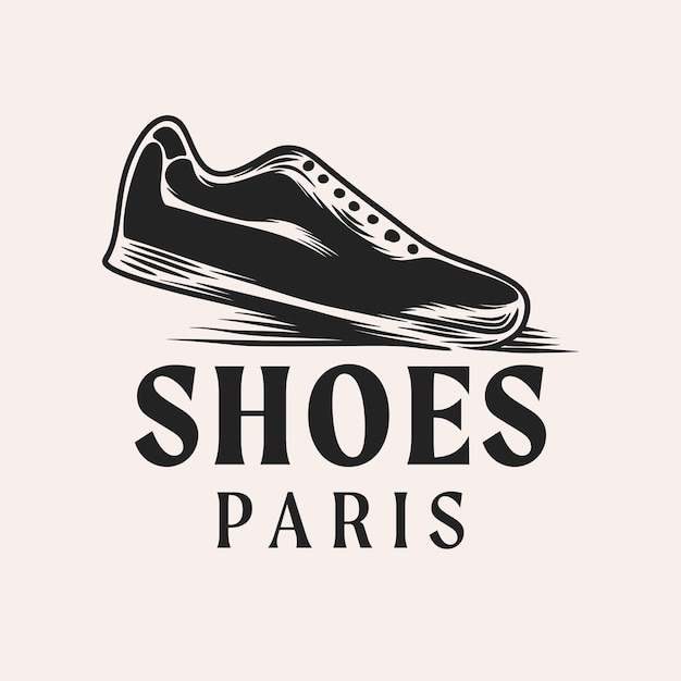 Shoes sport logo design vector illustration