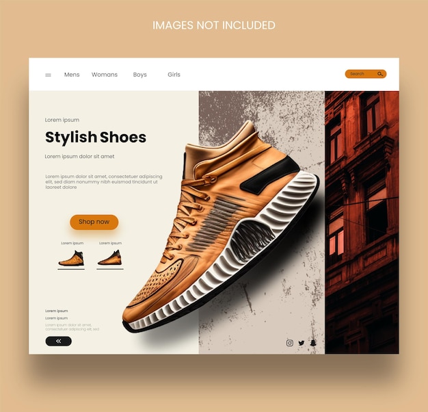 Shoes website design template