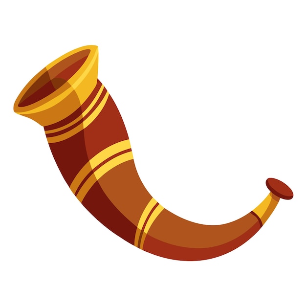 Vector shofar clipart vector art and illustration