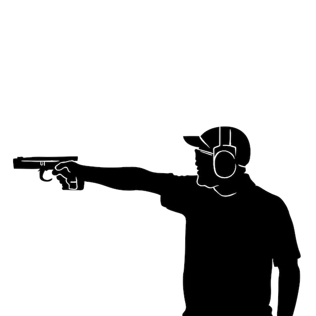 shooting silhouette illustration