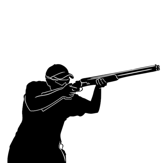 shooting silhouette illustration