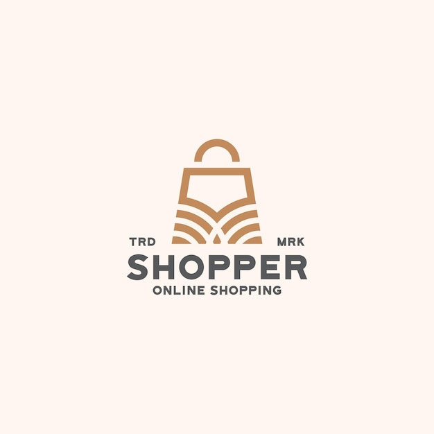 shop bag logo template