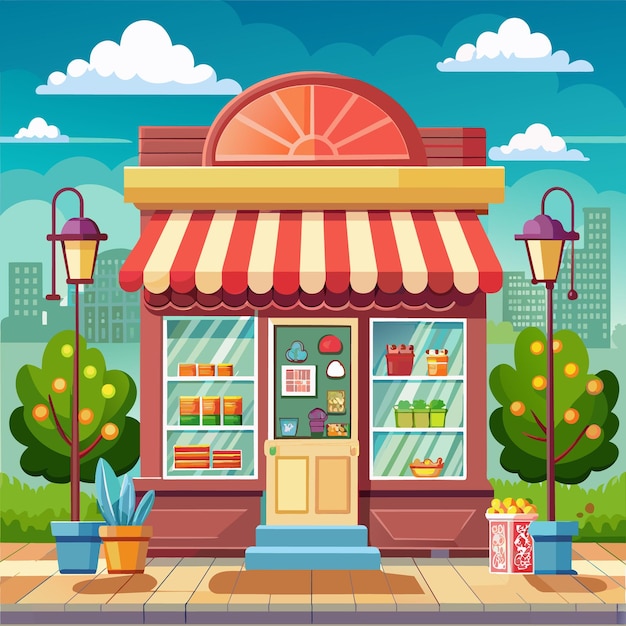 Shop cartoon vector Illustration flat style artwork concept