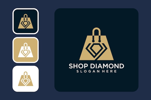 shop diamond logo design