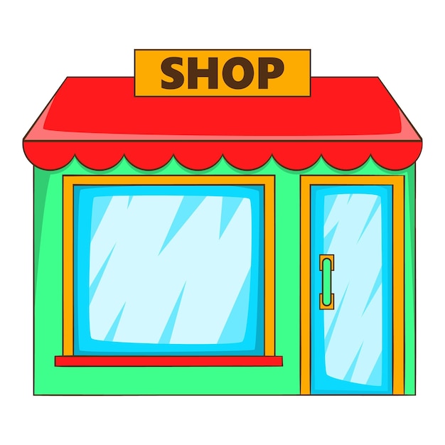 Shop icon Flat illustration of shop vector icon for web