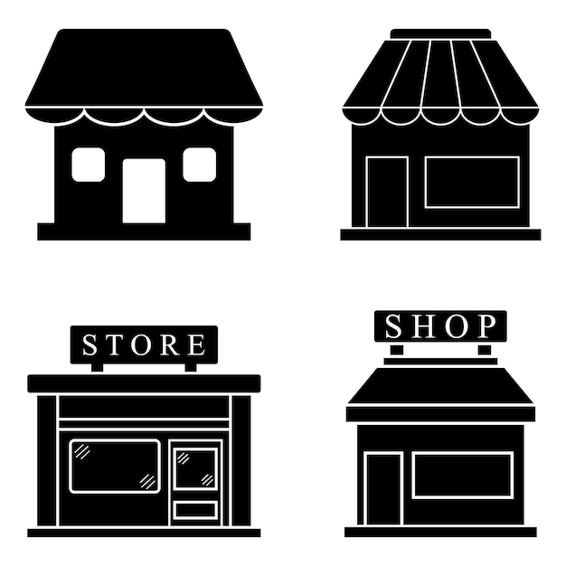 Shop icon vector