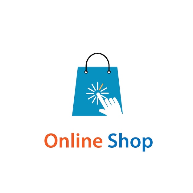 Shop online shopping logo design