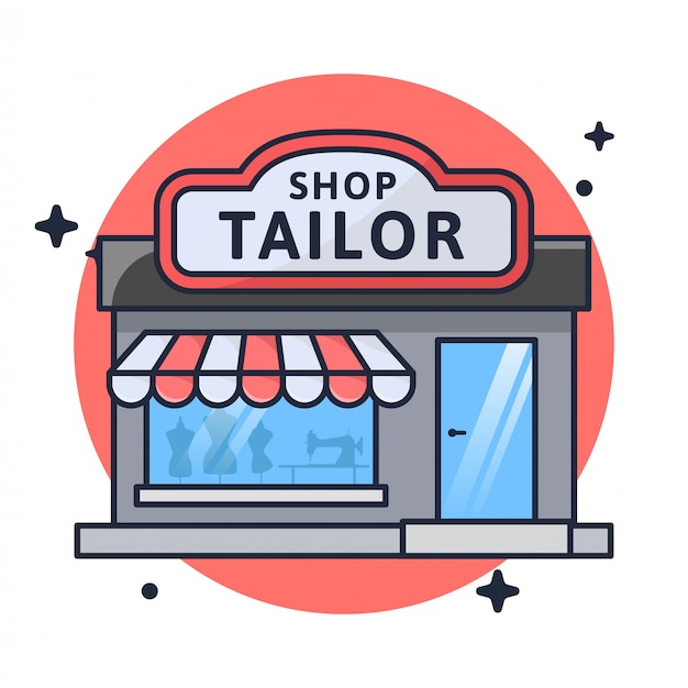 Shop Tailor Store Illustration