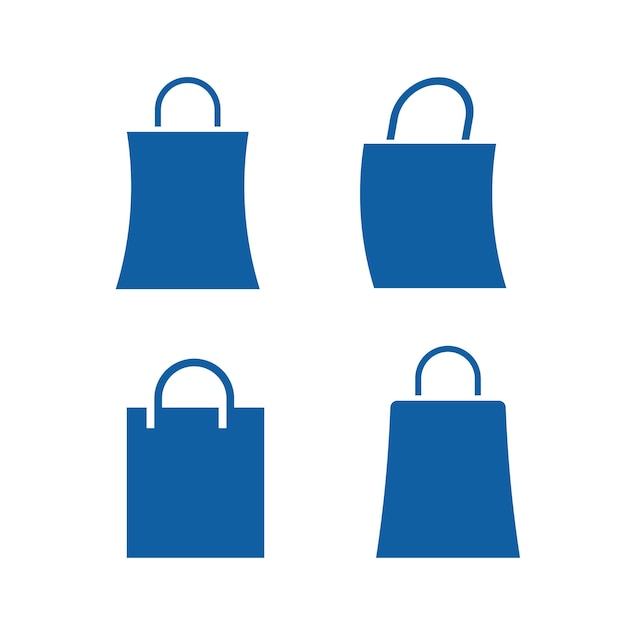 Shopping Bag Design Vector Suitable For online shop Logo and Market Place Icon