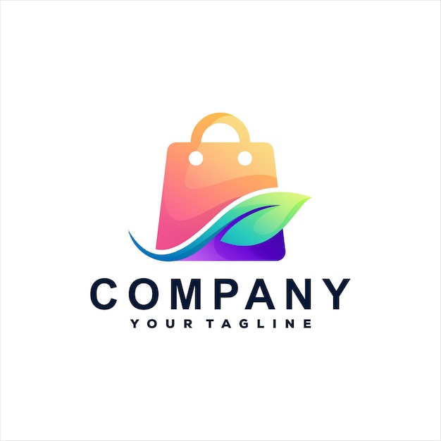 Shopping bag gradient logo