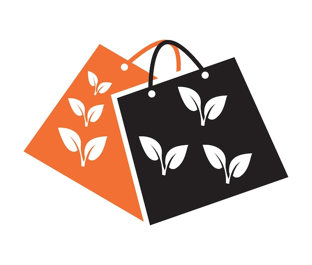 Shopping Bag Icon Black Paper Bags Illustration Online Shop Symbol ECommerce Logo Commerce