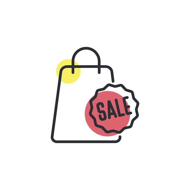 Shopping bag icon Ecommerce shopping retail consumerism concept