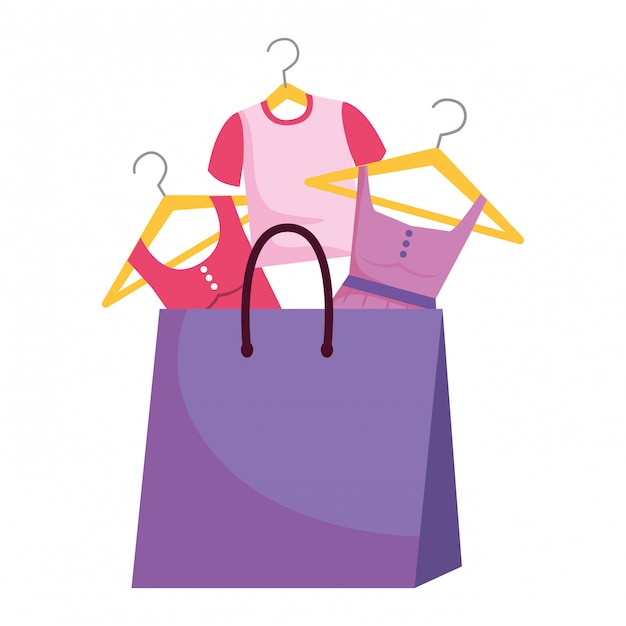 Shopping bag icon illustration