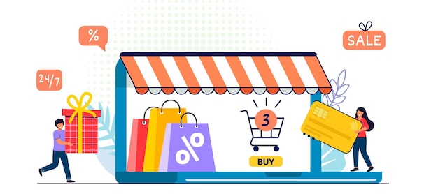 Shopping banner template Free shipping Sale and discounts