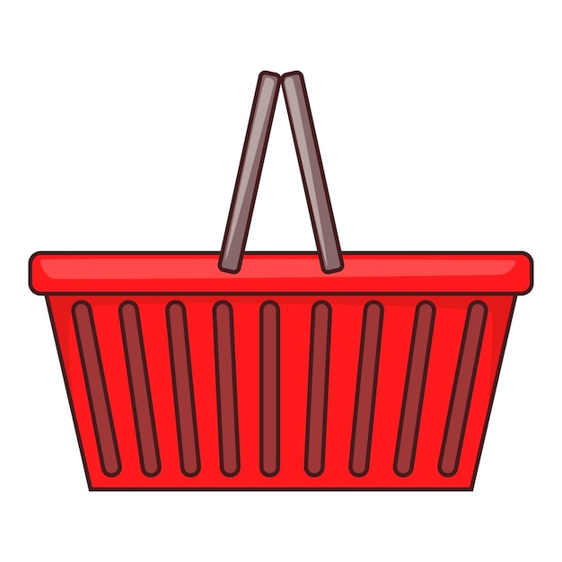 Shopping basket icon Flat illustration of shopping basket vector icon for web