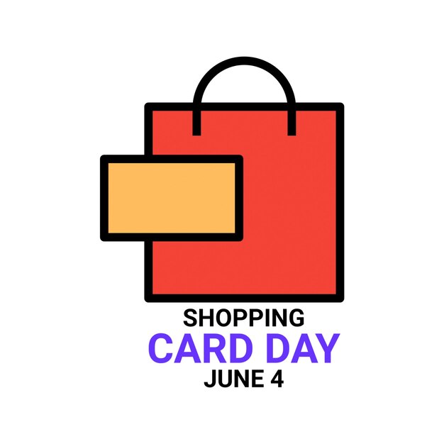 Vector shopping card day