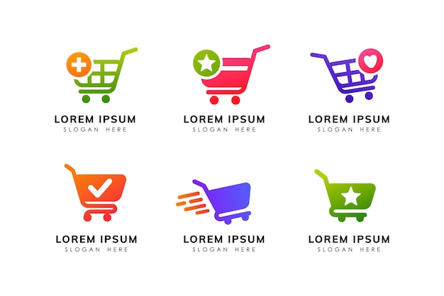 Shopping cart logo icon design template