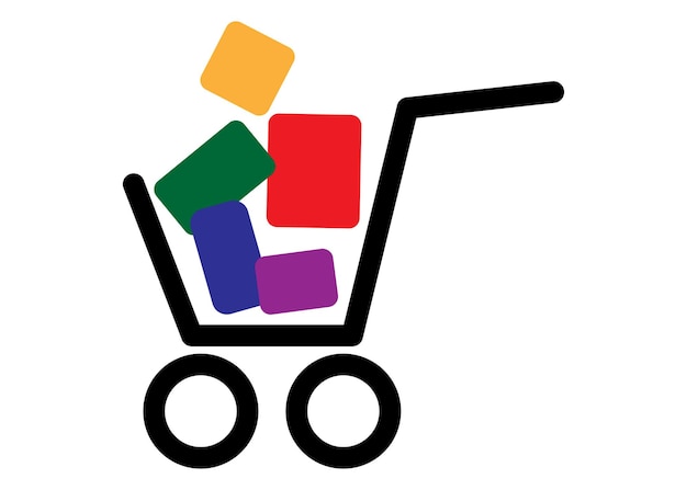 Shopping cart logo icon design