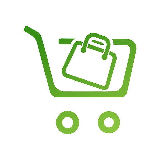 Shopping cart online vector logo template