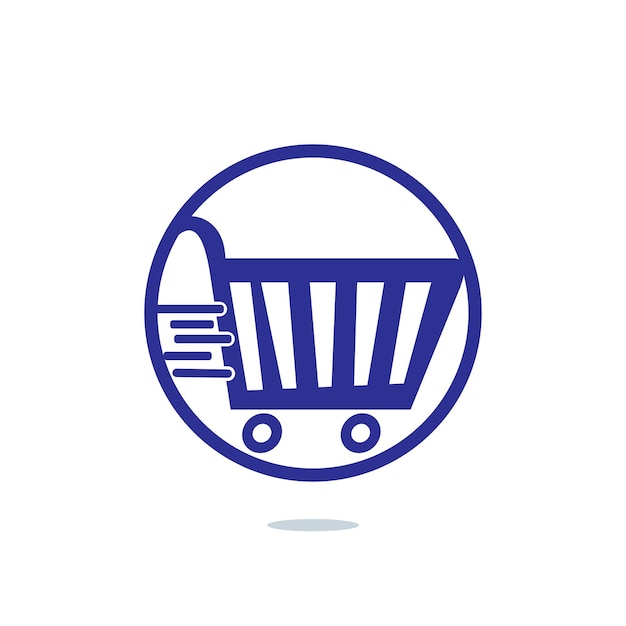 Shopping cart vector logo design